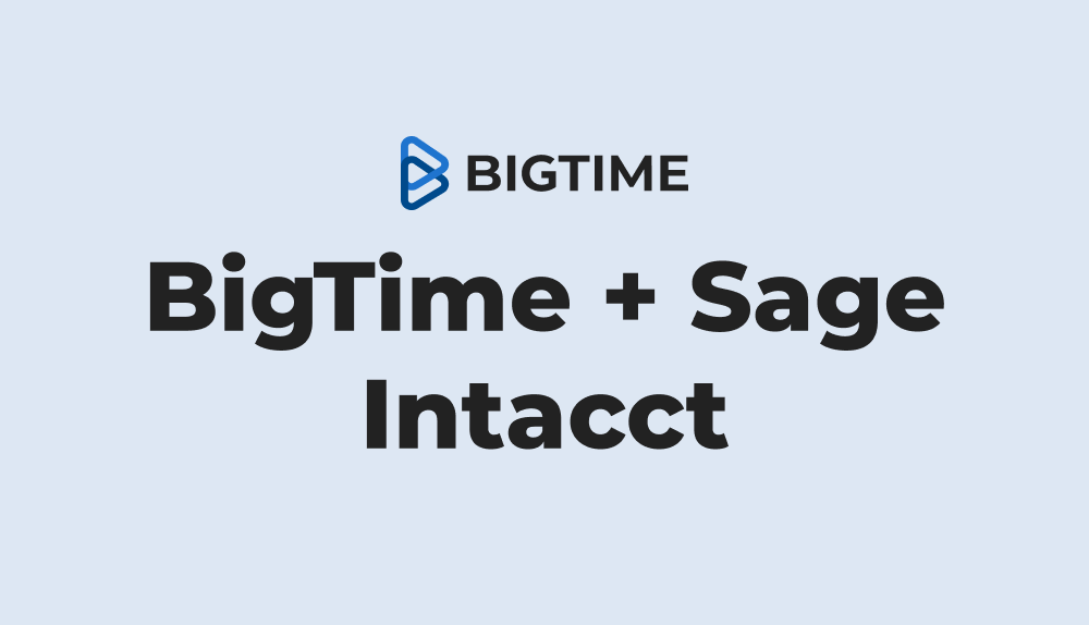 Integracja BigTime z Sage Intacct